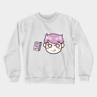 chibi kawaii tsundere boy Crewneck Sweatshirt